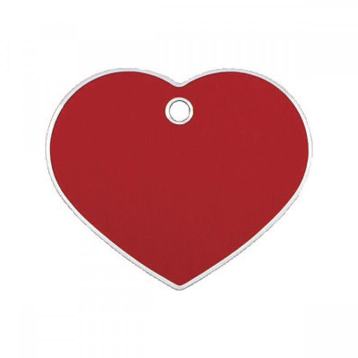 Identification plate for collar Imarc Heart Red