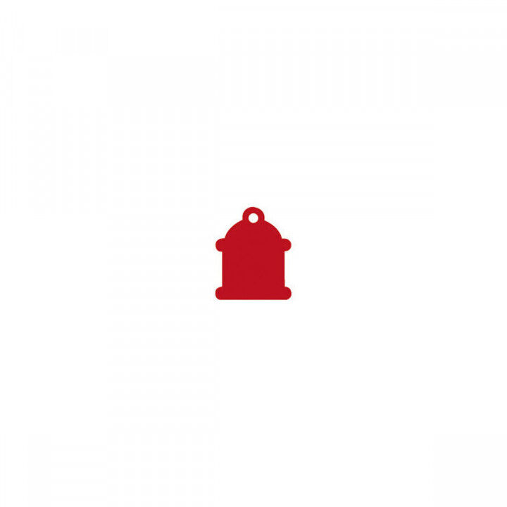 Targhetta per collana Imarc Classic Rosso