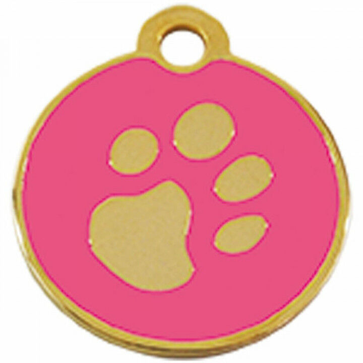 Identification plate for collar Imarc Circle Pink Golden