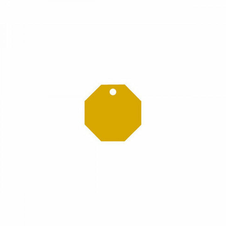 Placa identificativa para collar Imarc STOP Amarillo Dorado