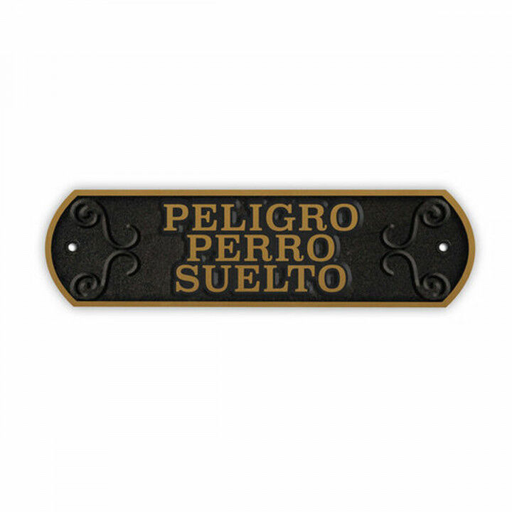 Plaat Magnet & Steel Peligro perro Suelto 24 x 7,2 cm