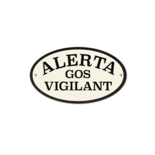 Plaat Magnet & Steel Alerta Gos Vigilant 16,3 x 9,5 cm