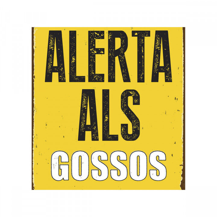 Plaat Magnet & Steel Alerta als Gossos 14,8 x 21 cm