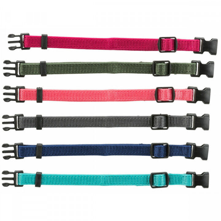 Hondenhalsband Trixie Groen Grafiet Fuchsia Koraal Indigo Azul Océano S/M 17-25 cm (6 Stuks)