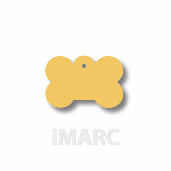 Identification plate for collar Imarc Bone Yellow