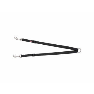 Gancio Guinzaglio 2 Cani Trixie New Premium Nero 40-70 cm XS S M