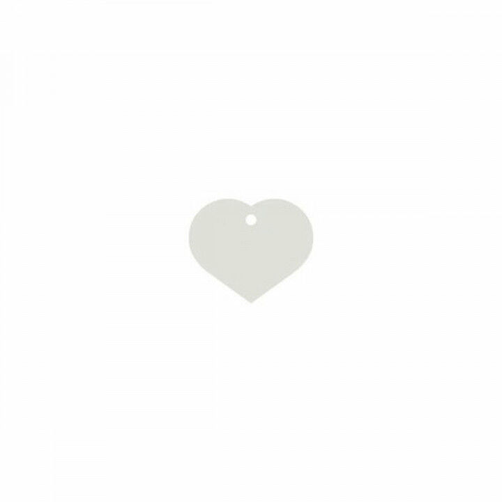 Naamplaatje voor halsband Imarc Heart Wit