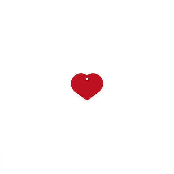 Placa identificativa para collar Imarc Heart Rojo