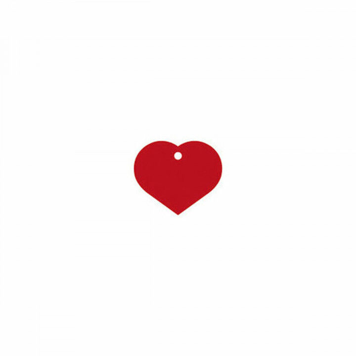 Targhetta per collana Imarc Heart Rosso