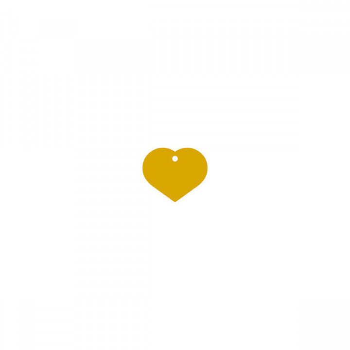 Plaque d'identification pour collier Imarc Heart Jaune Doré