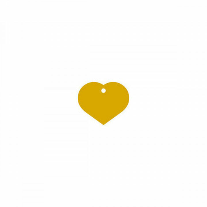 Identification plate for collar Imarc Heart Yellow Golden