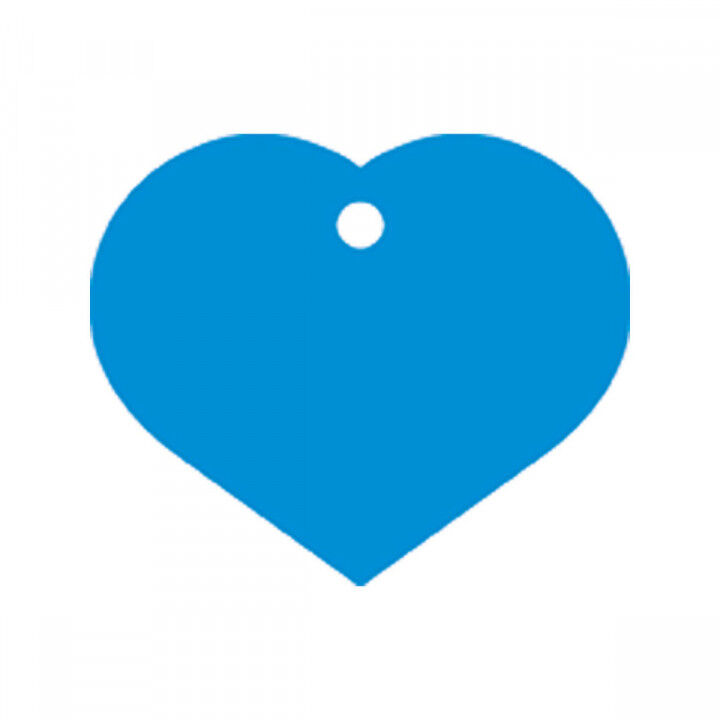 Targhetta per collana Imarc Heart Azzurro