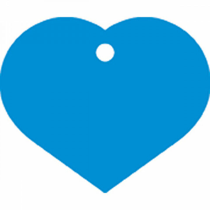 Targhetta per collana Imarc Heart Azzurro
