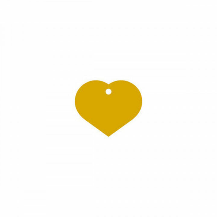 Targhetta per collana Imarc Heart Giallo Dorato