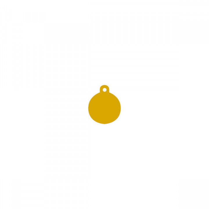 Identification plate for collar Imarc Circle Yellow Golden