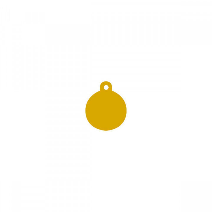 Placa identificativa para collar Imarc Circle Amarillo Dorado