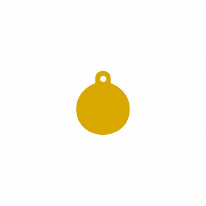 Identification plate for collar Imarc Circle Yellow Golden
