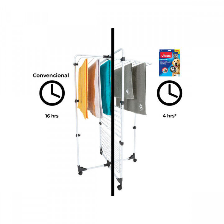 Microvezel Handdoek Vileda 172650 Grijs M 45 x 70 cm