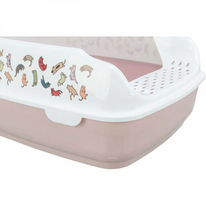 Bac à litière pour chats Trixie Delio Blanc Lila Plastique 38 × 20 × 50 cm