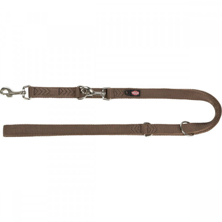 Adjustable dog leash Trixie Premium Hazelnut L/XL