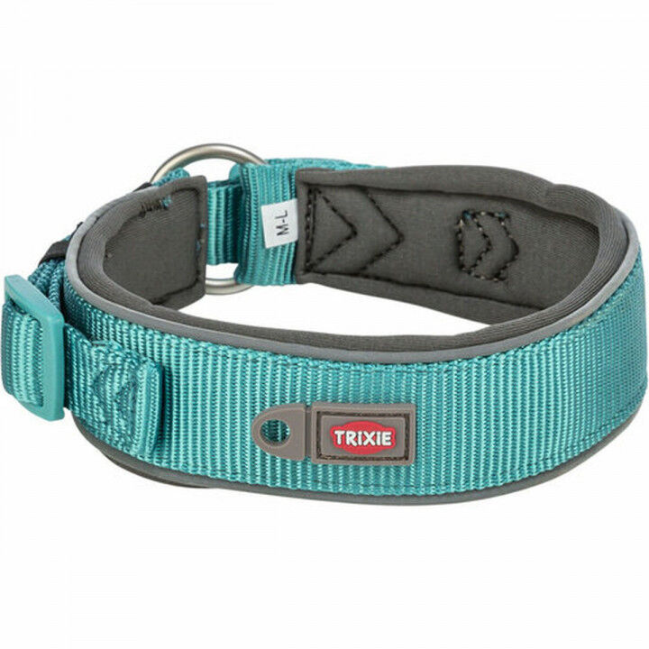 Hundehalsband Trixie Premium Graphit Hellblau S/M 33-42 cm
