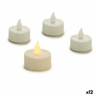 Set di Candele Gift Decor Bianco 4 x 4 x 3,7 cm 13,5 x 17 x 4 cm LED (12 Unità)