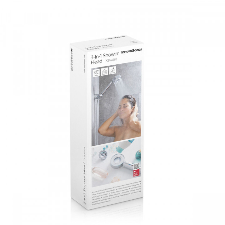 Alcachofa de Ducha Doble con Dispensador 3 en 1 Xawara InnovaGoods