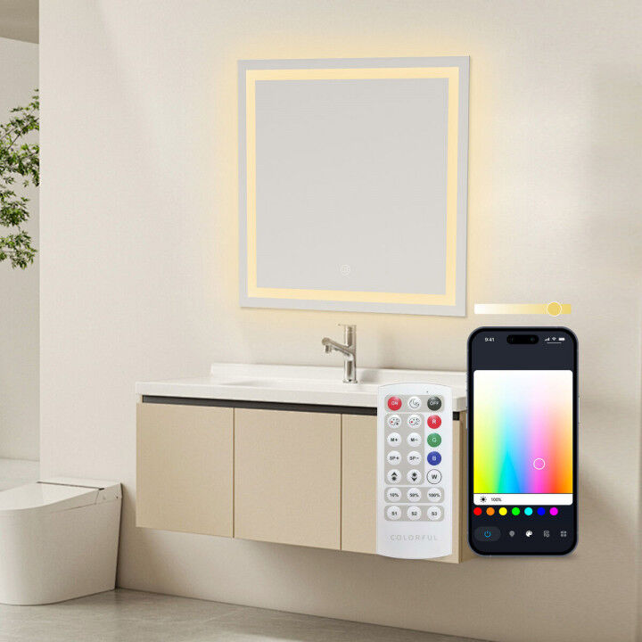 Specchio da bagno con luce LED KSIX Aqua E 36 W 1300 lm