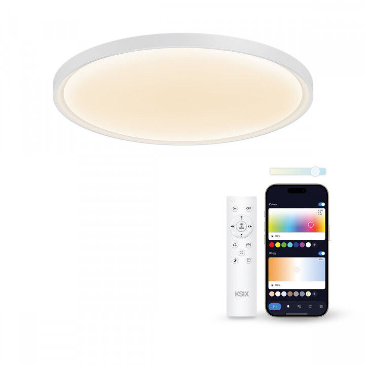 Plafón LED KSIX SmartLED KSIX Halo 2 Blanco Plástico 25 W (3000k - 6500k) (6500 K)