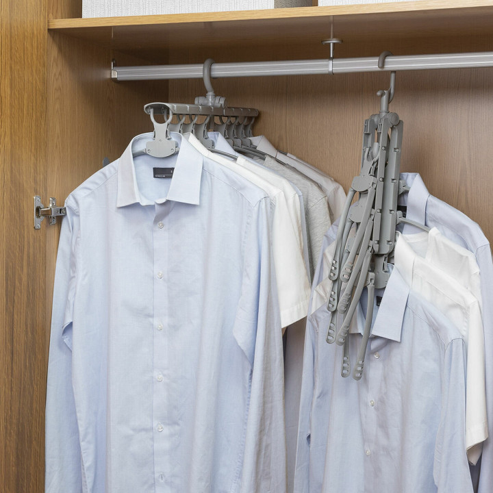 Mehrfach-Kleiderbügel 8 in 1 Spavver InnovaGoods Grau Kunststoff (Restauriert B)