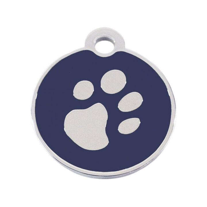 Plaque d'identification pour collier Imarc Circle Bleu Argenté