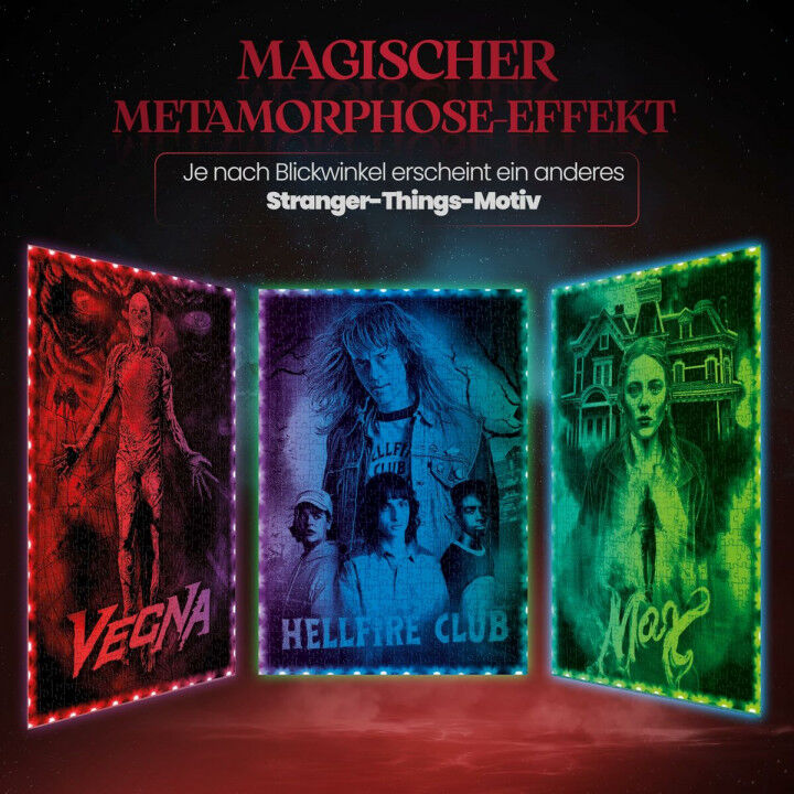 Puzzel Clementoni Stranger Things - Cadre lumineux V2 49 x 36 cm 520 Onderdelen