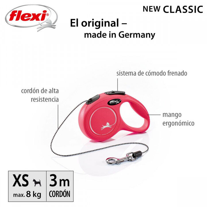 Hondenriem Trixie Classic XS Rood XS 3 m