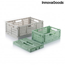 Set de 3 Cajas Organizadoras Plegables y Apilables Boxtor InnovaGoods V0103244 Plástico 3 Piezas (Reacondicionado B)