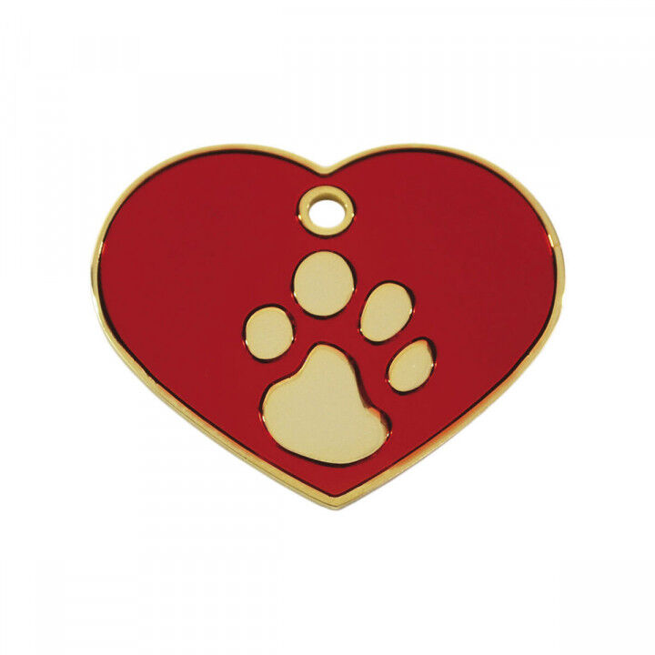 Identifikationsschild für Halsband Imarc Heart Rot Gold