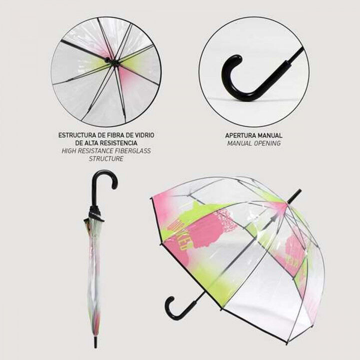 Parapluie Bulle Wicked Bleu Transparent 60 cm
