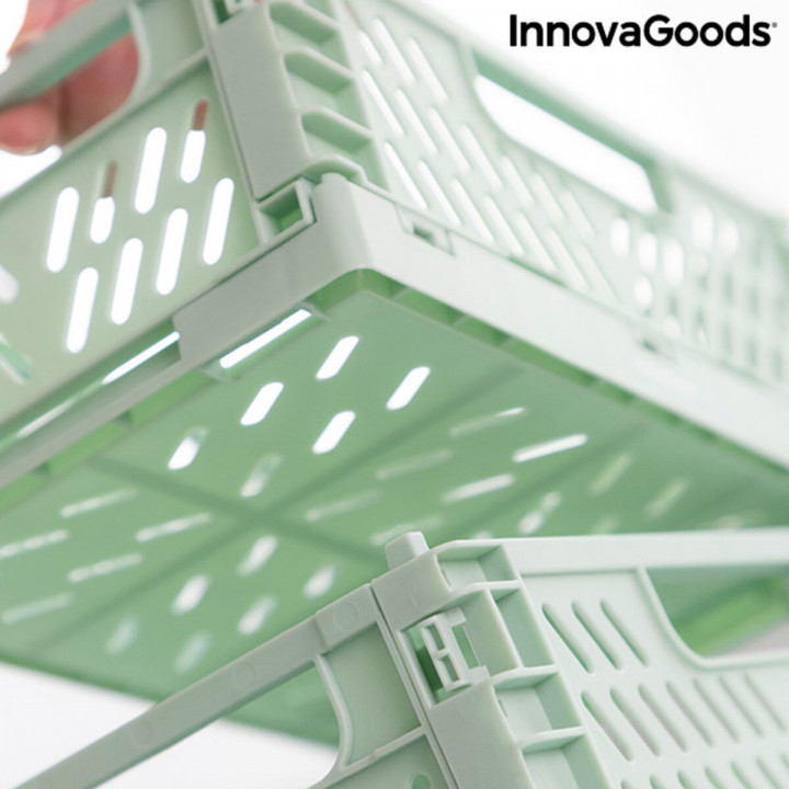 Set di 3 Scatole per Organizzazione Pieghevoli e Impilabili Boxtor InnovaGoods V0103244 Plastica 3 Pezzi (Ricondizionati B)