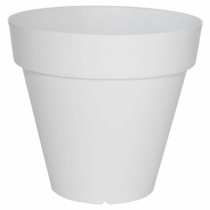 Vaso Riviera Bianco Plastica Quadrato Ø 50 cm