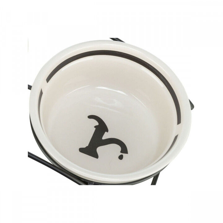 Voerbak voor honden Trixie Wit Zwart Ø 13 cm 250 ml