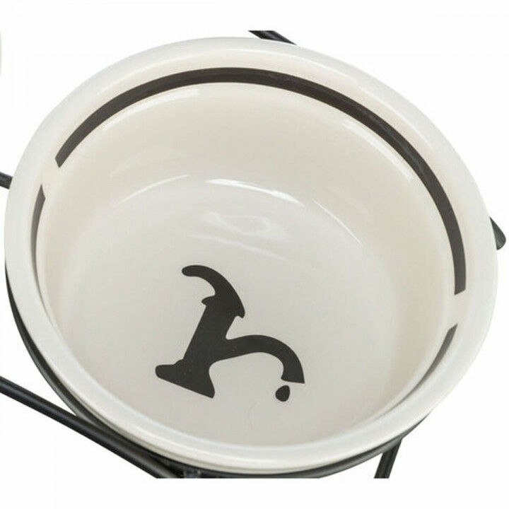 Voerbak voor honden Trixie Wit Zwart Ø 13 cm 250 ml