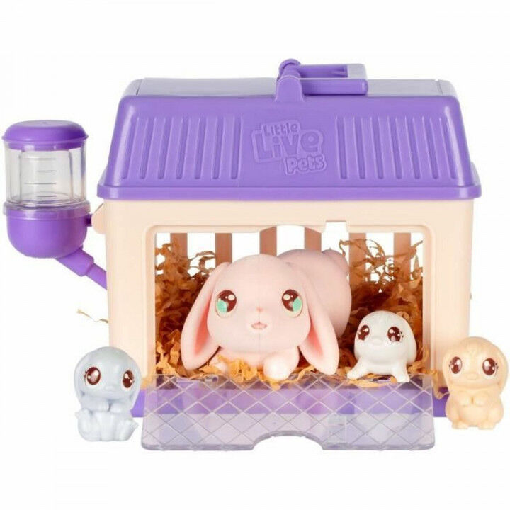 Knuffel Little Live Pets Mama Surprise Rabbits Roze Rose Pluche Konijn