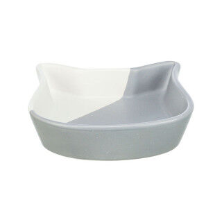 Cat Feeder Trixie White Grey Ceramic