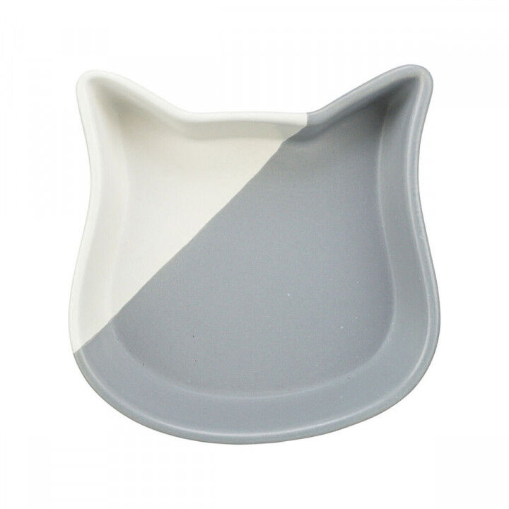 Cat Feeder Trixie White Grey Ceramic