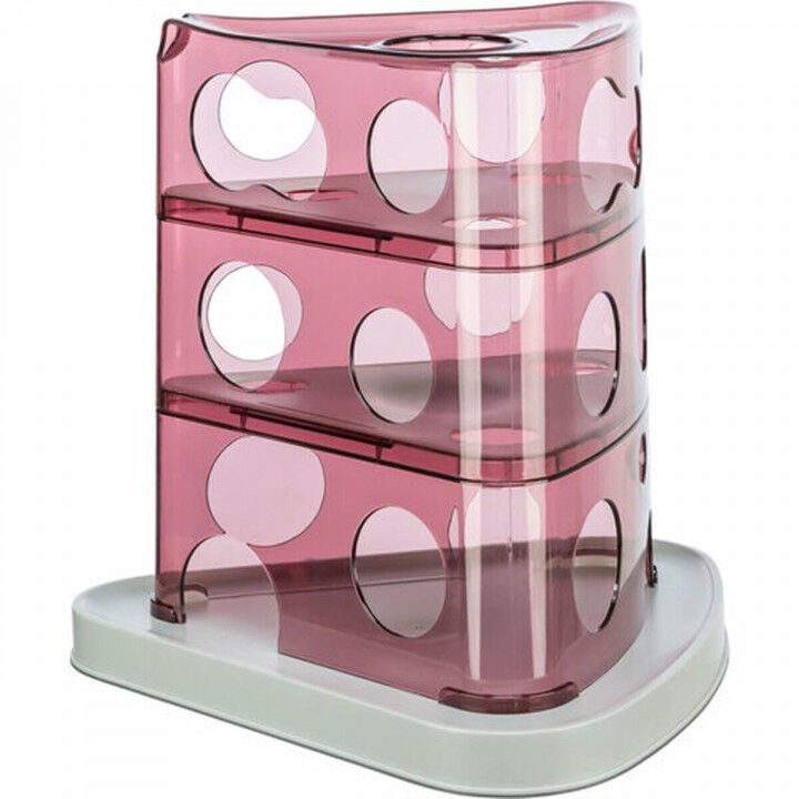 Giocattolo per gatti Trixie Cheese Tower Bianco Rosa Caucciù Plastica 32 x 32 x 32 cm