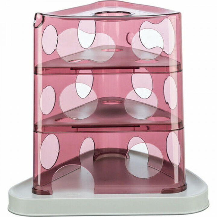 Giocattolo per gatti Trixie Cheese Tower Bianco Rosa Caucciù Plastica 32 x 32 x 32 cm