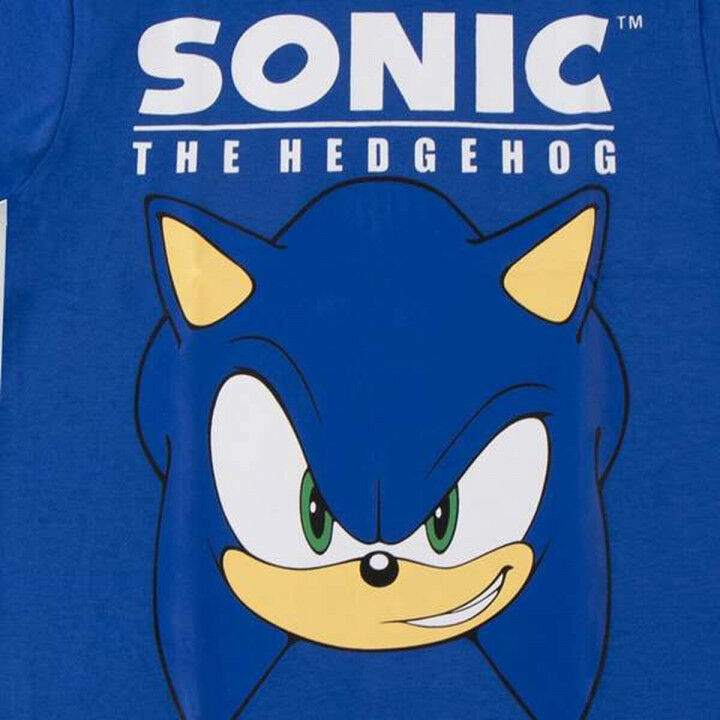 T-Shirt met Korte Mouwen voor kinderen Sonic Blauw