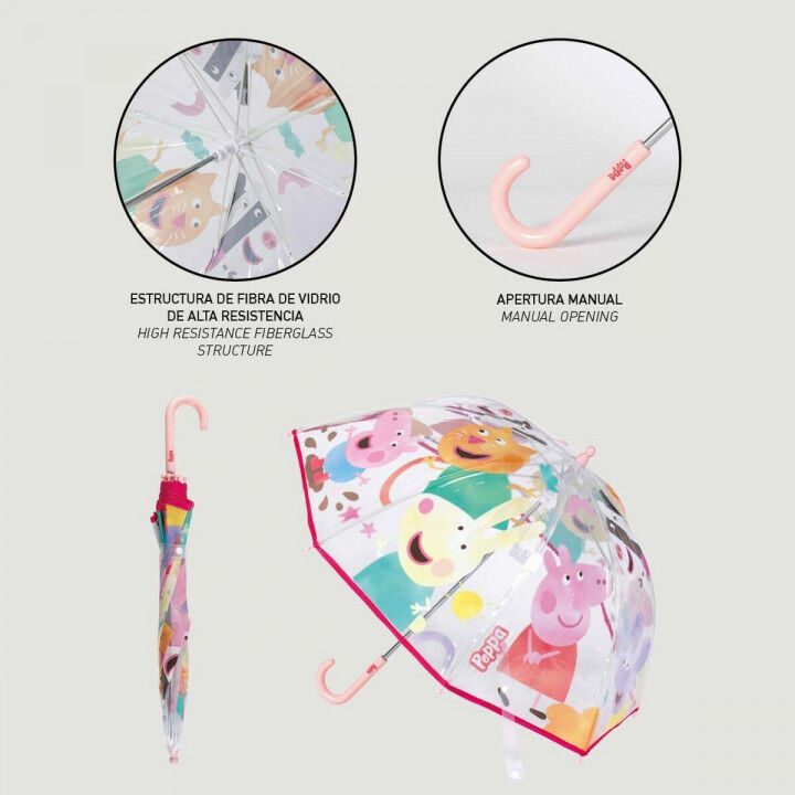 Parapluie Peppa Pig Ø 71 cm Transparent