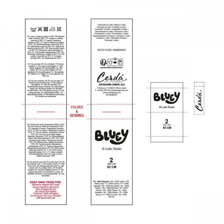 Pyjama Kinderen Bluey Licht Blauw