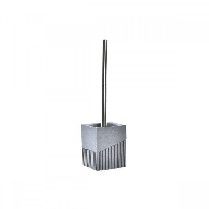 Toilet Brush DKD Home Decor Scandi Silver Grey Stainless steel Aluminium Resin (9,5 x 9,5 x 37 cm)