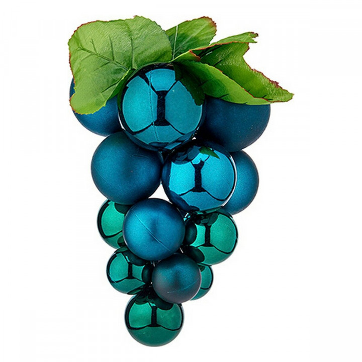Kerstbal Krist+ 01862 Blauw Plastic Druiven